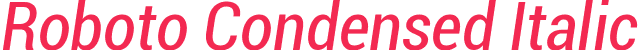 Roboto Condensed Italic